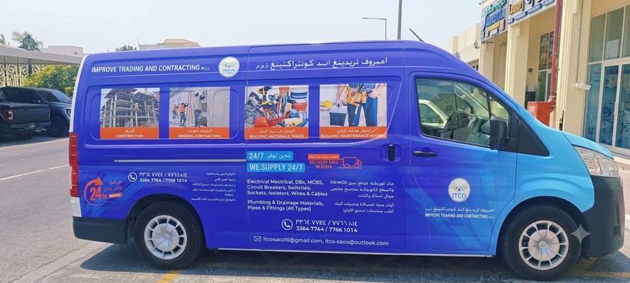 ITCO 24/7 delivery van in Doha